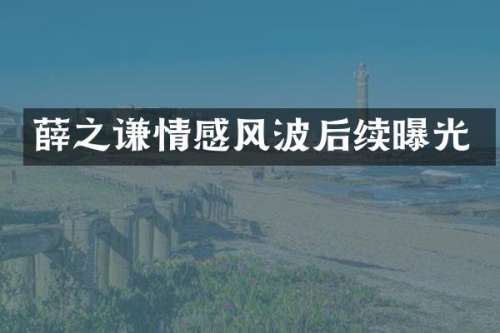 薛之谦情感风波后续曝光
