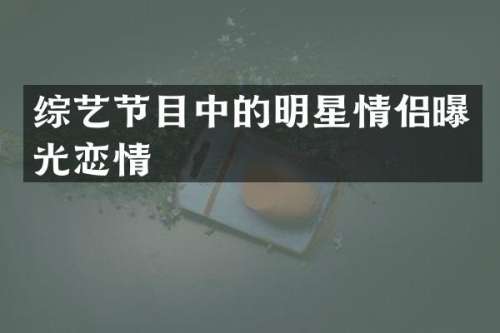 综艺节目中的明星情侣曝光恋情