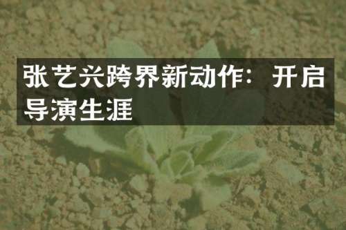 张艺兴跨界新动作：开启导演生涯
