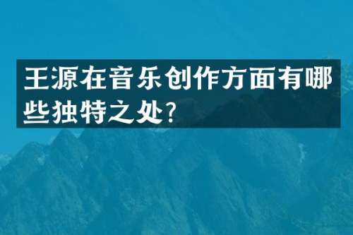 王源在音乐创作方面有哪些独特之处？