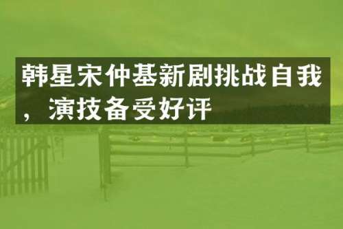韩星宋仲基新剧挑战自我，演技备受好评