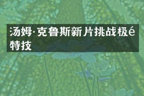 汤姆·克鲁斯新片挑战极限特技