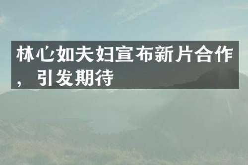 林心如夫妇宣布新片合作，引发期待