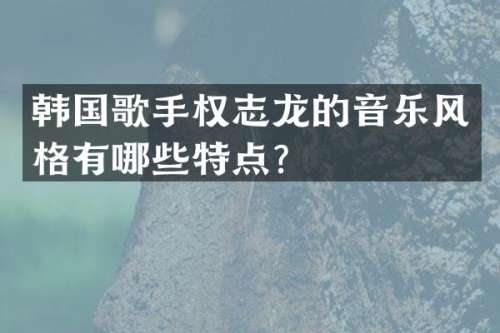 韩国歌手的音乐风格有哪些特点？