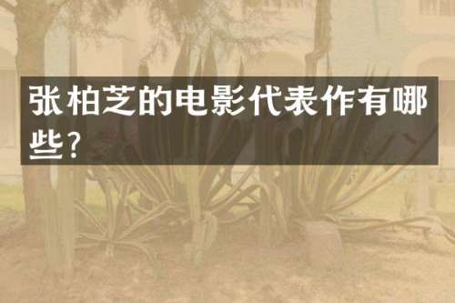张柏芝的电影代表作有哪些？