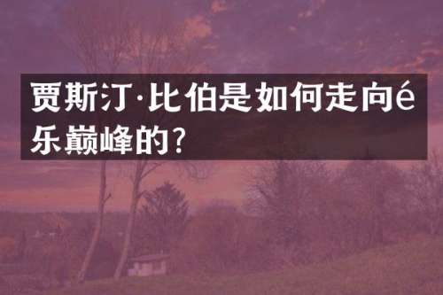 贾斯汀·比伯是如何走向音乐巅峰的？