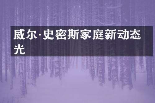 威尔·史密斯家庭新动态曝光