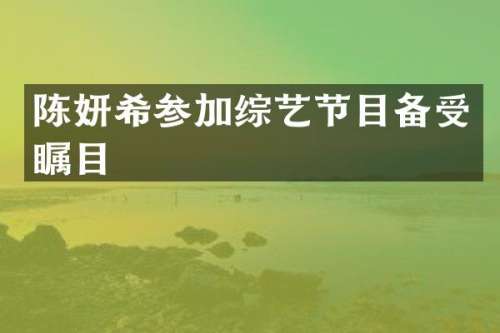 陈妍希参加综艺节目备受瞩目