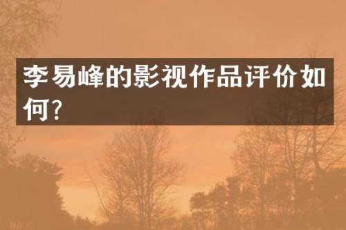 李易峰的影视作品评价如何？