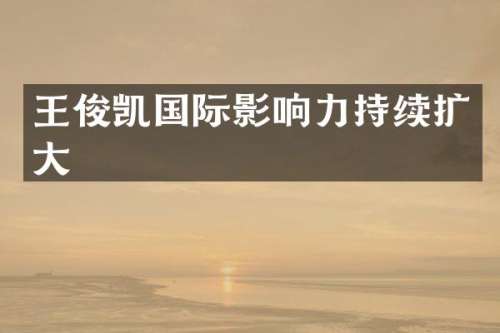 王俊凯国际影响力持续扩大