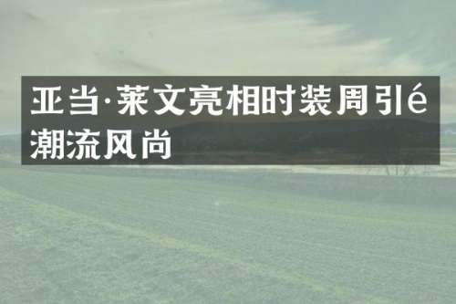亚当·莱文亮相时装周引领潮流风尚