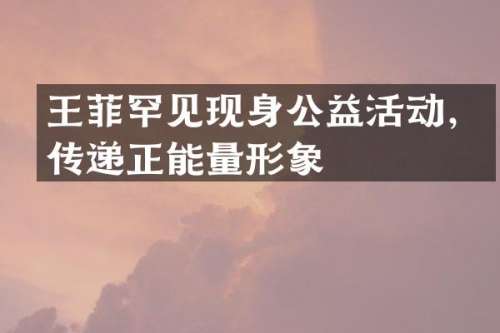 王菲罕见现身公益活动，传递正能量形象