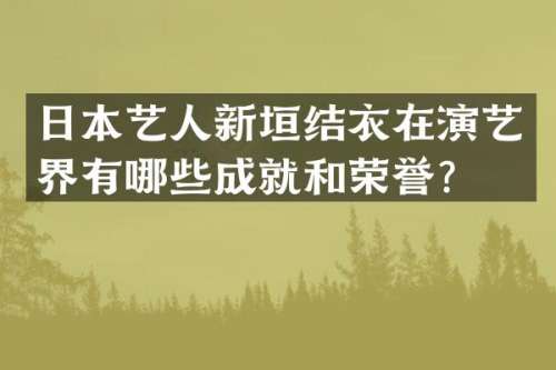 日本艺人新垣结衣在演艺界有哪些成就和荣誉？