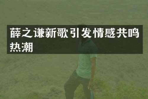 薛之谦新歌引发情感共鸣热潮