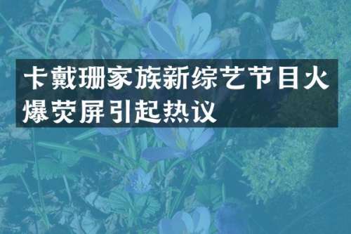 卡戴珊家族新综艺节目火爆荧屏引起热议