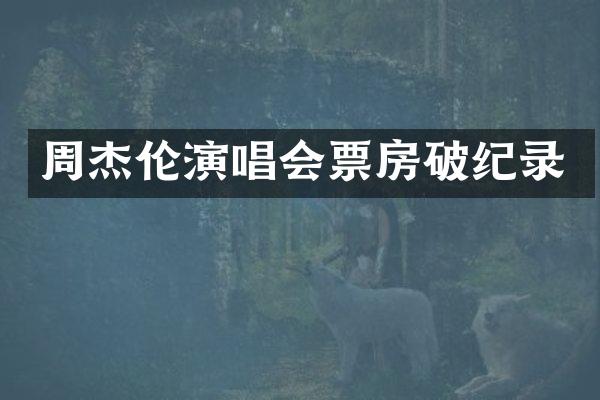 周杰伦演唱会票房破纪录