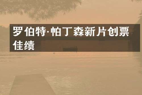 罗伯特·帕丁森新片创票房佳绩