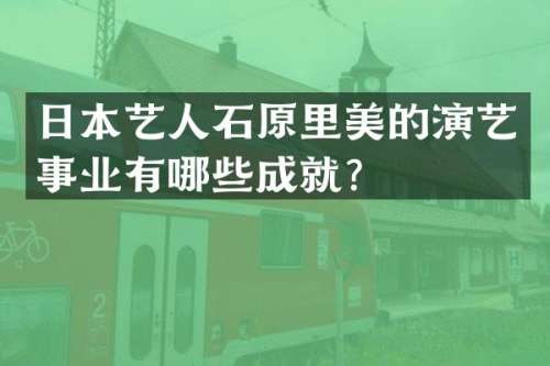 日本艺人石原里美的演艺事业有哪些成就？
