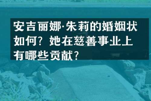 安吉丽娜·朱莉的婚姻状况如何？她在慈善事业上有哪些贡献？