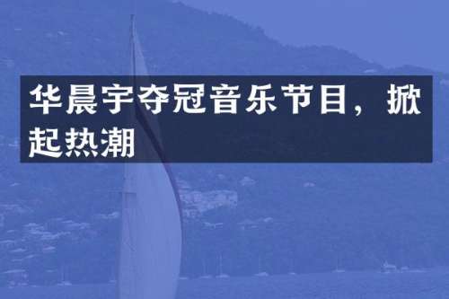 华晨宇夺冠音乐节目，掀起热潮