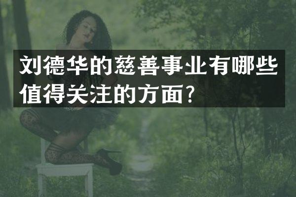 刘德华的慈善事业有哪些值得关注的方面？