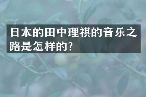 日本的理祺的音乐之路是怎样的？