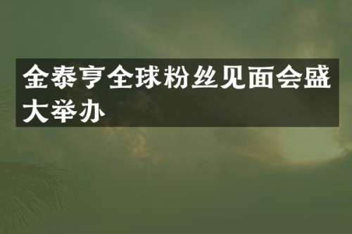 金泰亨全球粉丝见面会盛大举办