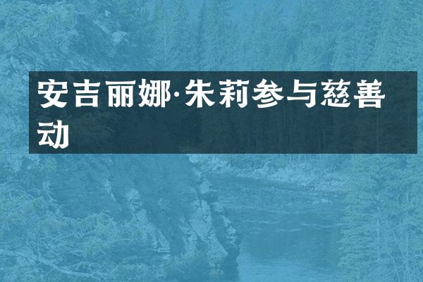 安吉丽娜·朱莉参与慈善活动