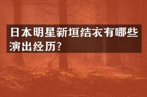 日本明星新垣结衣有哪些演出经历？