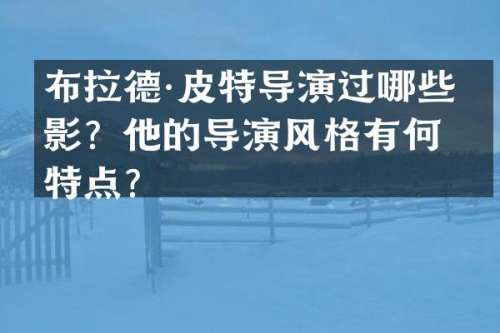 布拉德·皮特导演过哪些电影？他的导演风格有何特点？