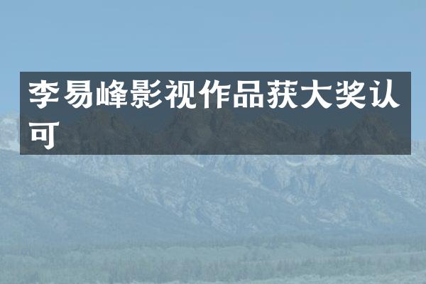 李易峰影视作品获大奖认可