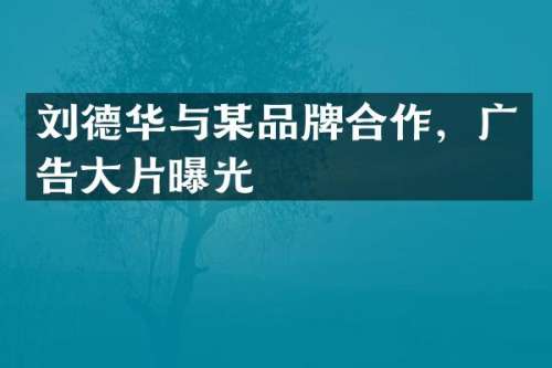 刘德华与某品牌合作，广告大片曝光