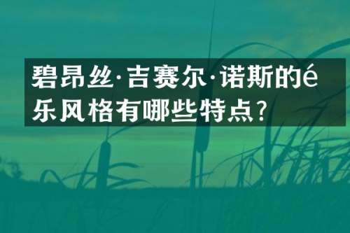 碧昂丝·吉赛尔·诺斯的音乐风格有哪些特点？