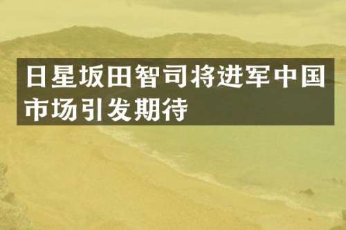 日星坂田智司将进军中国市场引发期待