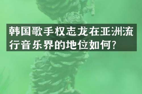 韩国歌手在亚洲流行音乐界的地位如何？