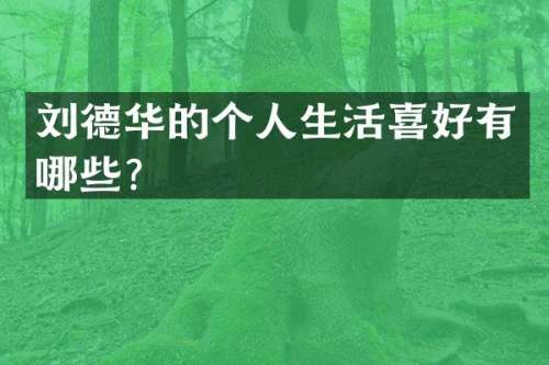 刘德华的个人生活喜好有哪些？