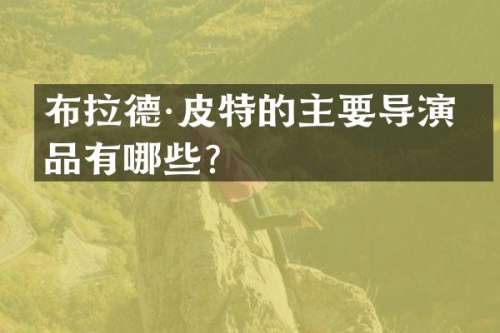 布拉德·皮特的主要导演作品有哪些？