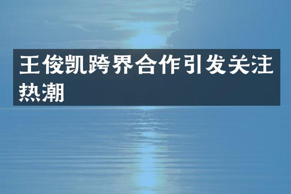 王俊凯跨界合作引发关注热潮