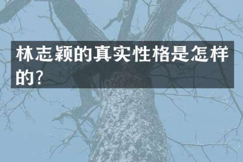 林志颖的真实性格是怎样的？