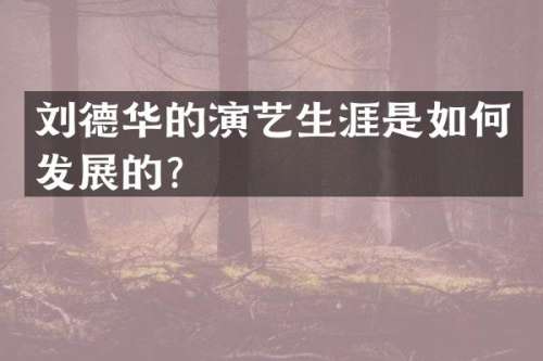 刘德华的演艺生涯是如何发展的？