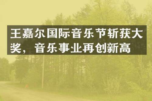 王嘉尔国际音乐节斩获大奖，音乐事业再创新高