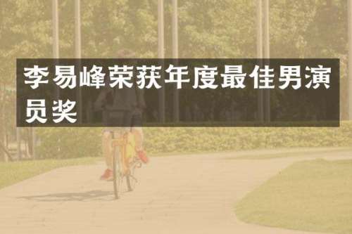 李易峰荣获年度最佳男演员奖