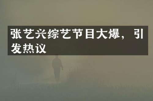 张艺兴综艺节目大爆，引发热议