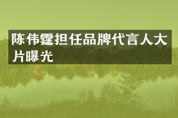 陈伟霆担任品牌代言人大片曝光