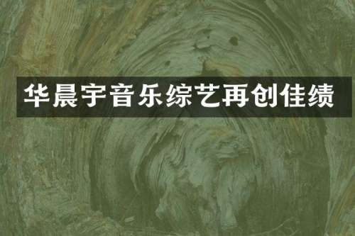 华晨宇音乐综艺再创佳绩