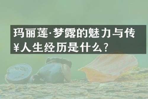 玛丽莲·梦的魅力与传奇人生经历是什么？