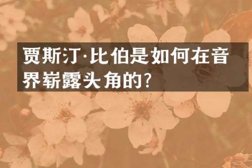 贾斯汀·比伯是如何在音乐界崭头角的？