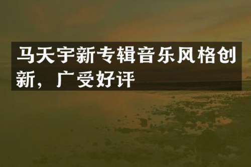 马天宇新专辑音乐风格创新，广受好评