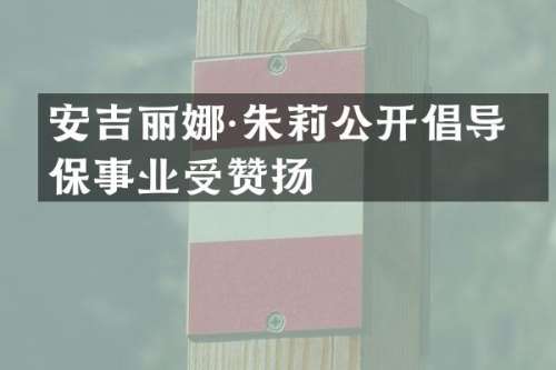 安吉丽娜·朱莉公开倡导环保事业受赞扬