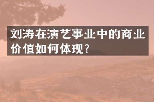 刘涛在演艺事业中的商业价值如何体现？